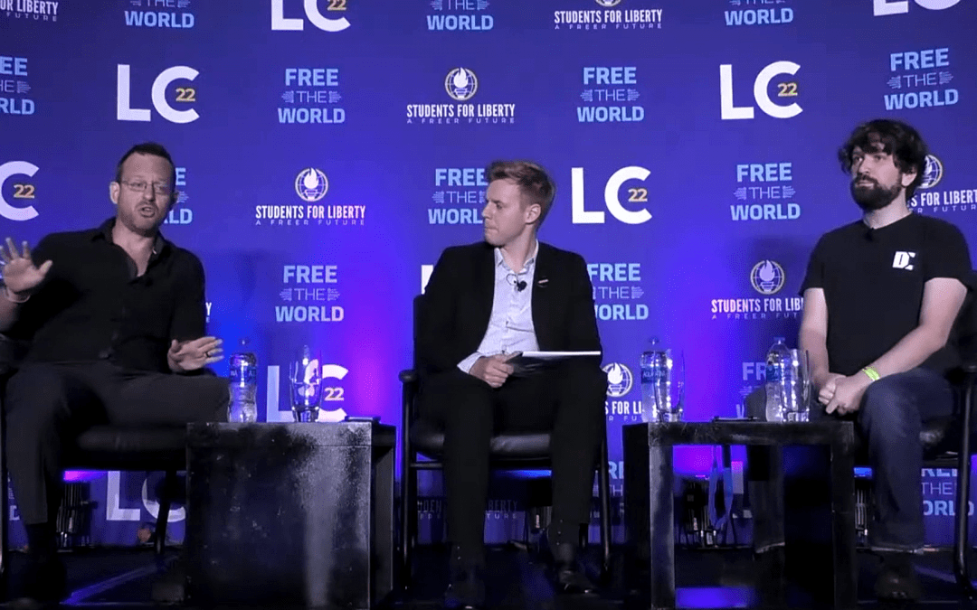 2020 VP candidate Spike Cohen joined famed YouTuber and streaming pioneer Steven Bonnell II aka Destiny for a debate at LibertyCon International in Miami
